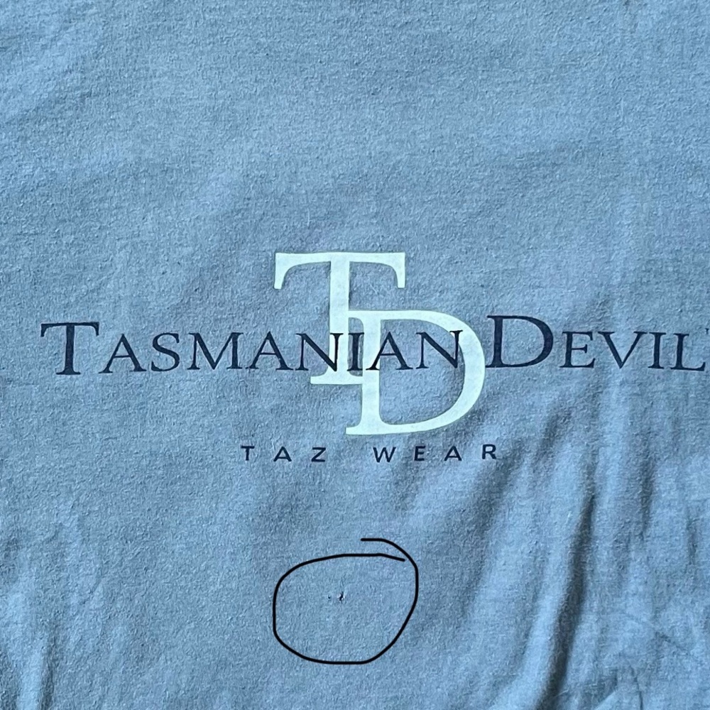 Vintage Dated 90s Single Stitch Tasmanian Devil T-Shirt Looney Tunes - Size XL - Picture 6 of 6